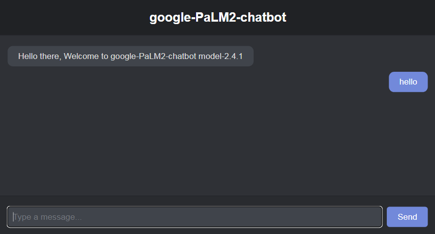 Google PaLM-2 Chatbot